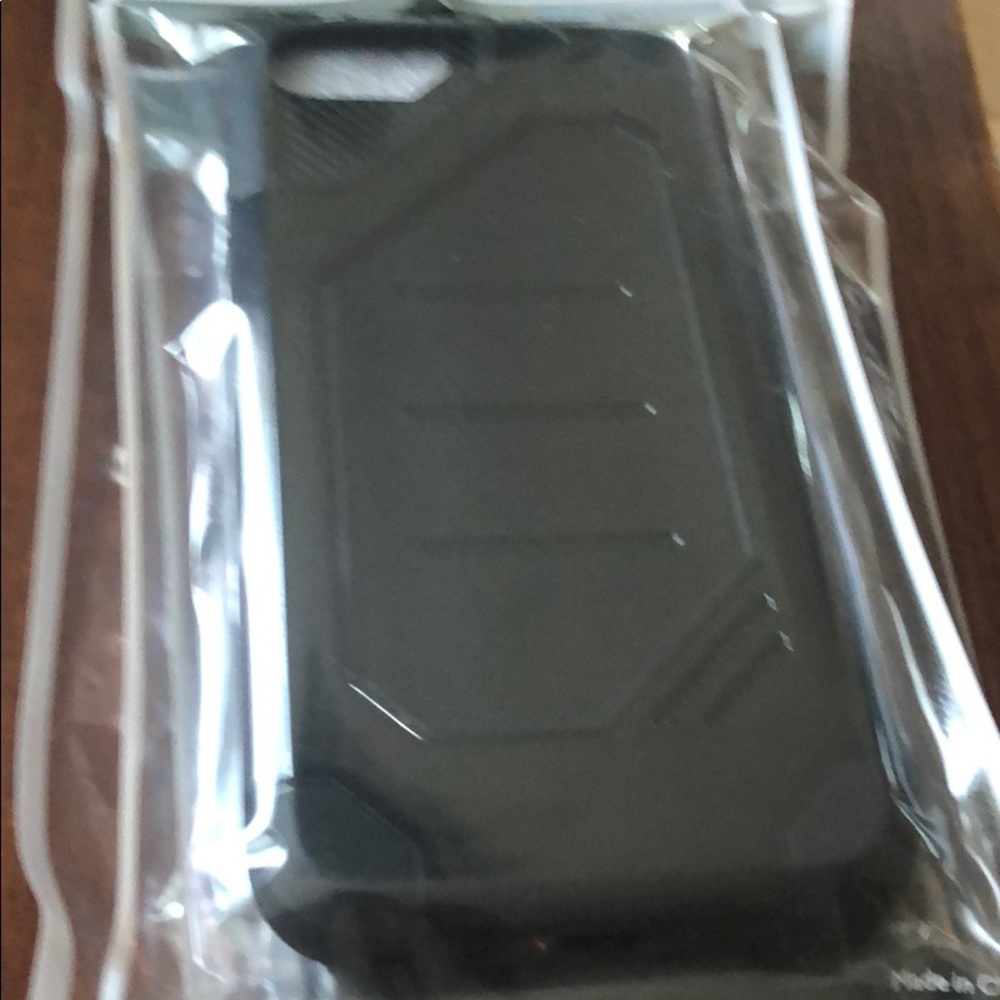 Black hard case for iPhone.